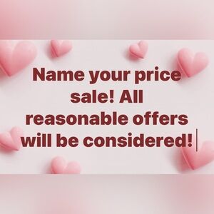 Name your price sale